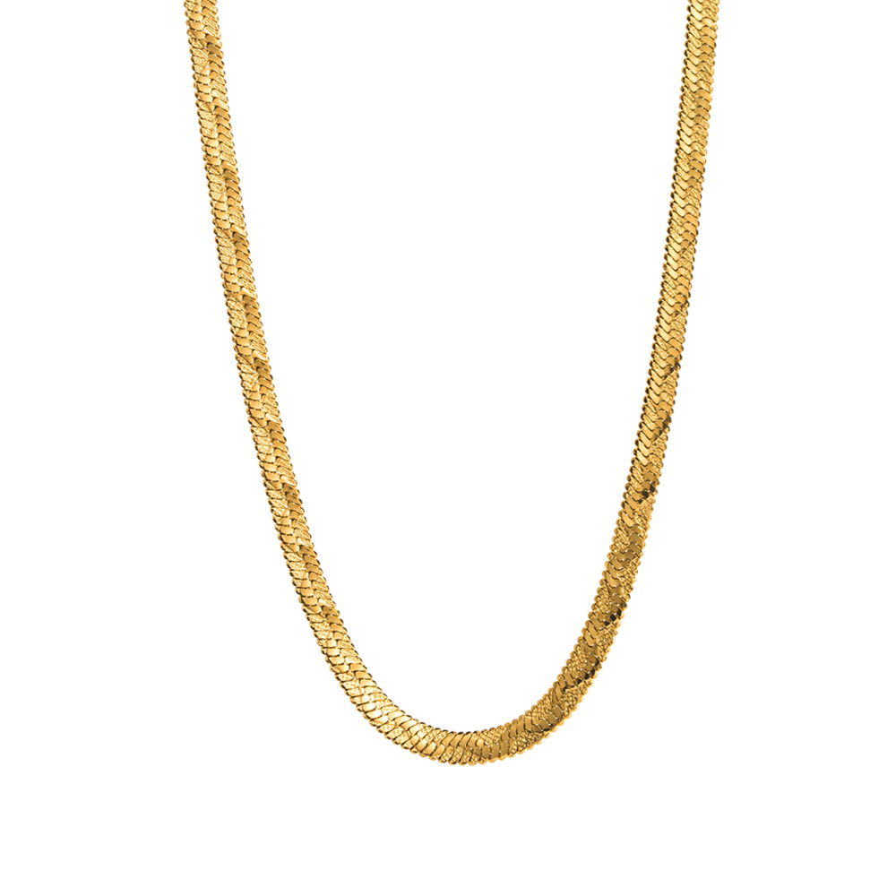 Simple Style Classic Style Solid Color Titanium Steel Plating Gold Plated Necklace