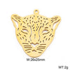 1 Piece Stainless Steel Zircon 18K Gold Plated Animal