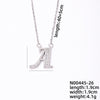 Simple Style Classic Style Letter Stainless Steel Copper Plating Inlay Zircon Silver Plated Pendant Necklace