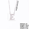 Simple Style Classic Style Letter Stainless Steel Copper Plating Inlay Zircon Silver Plated Pendant Necklace