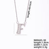 Simple Style Classic Style Letter Stainless Steel Copper Plating Inlay Zircon Silver Plated Pendant Necklace