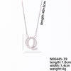 Simple Style Classic Style Letter Stainless Steel Copper Plating Inlay Zircon Silver Plated Pendant Necklace