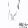 Simple Style Classic Style Letter Stainless Steel Copper Plating Inlay Zircon Silver Plated Pendant Necklace