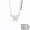 Simple Style Classic Style Letter Stainless Steel Copper Plating Inlay Zircon Silver Plated Pendant Necklace