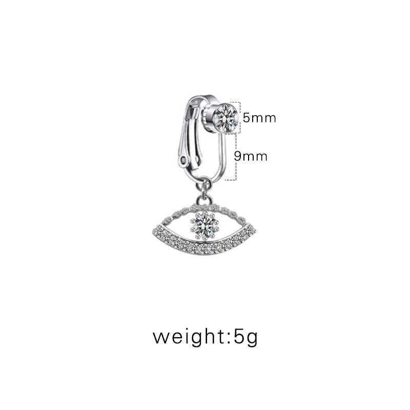 Casual Shiny Star Moon Heart Shape Stainless Steel Alloy White Gold Plated Gold Plated Rhinestones Glass Belly Ring In Bulk