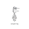 Casual Shiny Star Moon Heart Shape Stainless Steel Alloy White Gold Plated Gold Plated Rhinestones Glass Belly Ring In Bulk