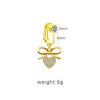 Casual Shiny Star Moon Heart Shape Stainless Steel Alloy White Gold Plated Gold Plated Rhinestones Glass Belly Ring In Bulk