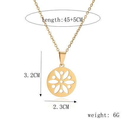 Ig Style Simple Style Star Moon Cat Stainless Steel Plating Inlay Zircon Pendant Necklace