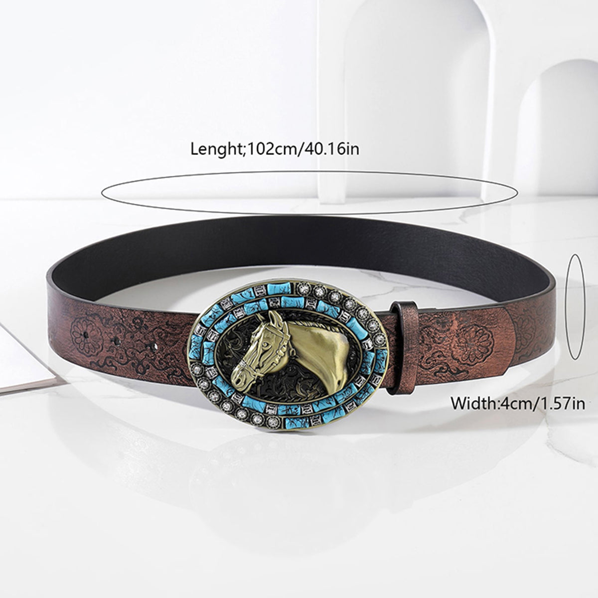 Chinoiserie Basic Retro Cattle Antelope Pu Leather Unisex Leather Belts