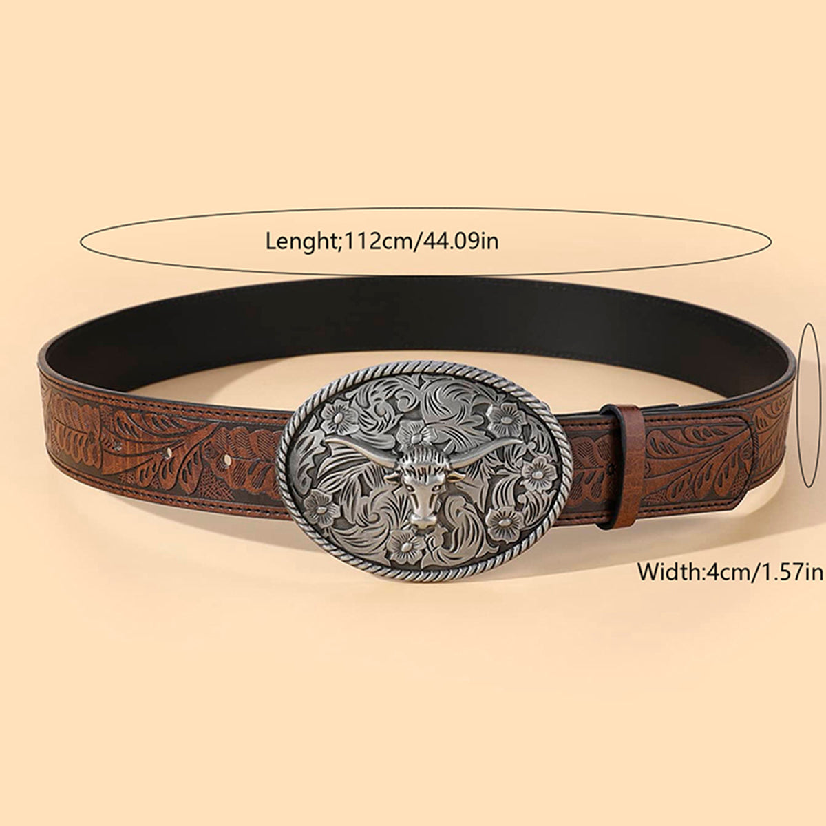 Chinoiserie Basic Retro Cattle Antelope Pu Leather Unisex Leather Belts