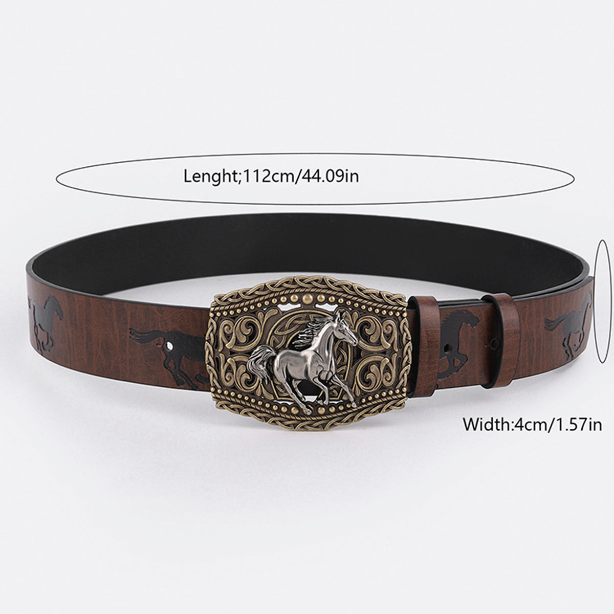 Chinoiserie Basic Retro Cattle Antelope Pu Leather Unisex Leather Belts