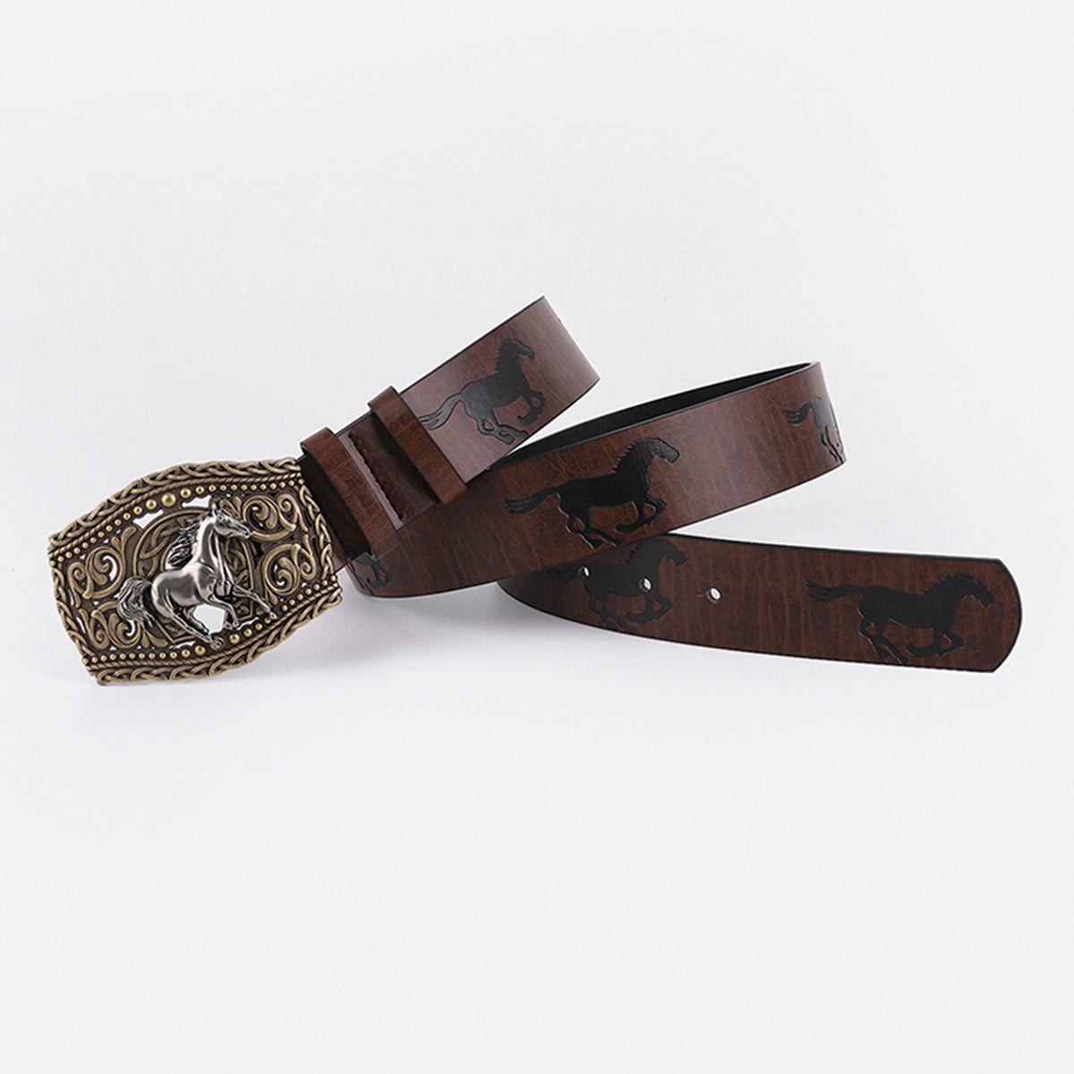 Chinoiserie Basic Retro Cattle Antelope Pu Leather Unisex Leather Belts