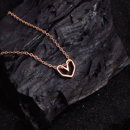 Simple Style Heart Shape Copper Pendant Necklace