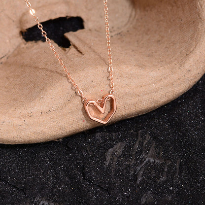 Simple Style Heart Shape Copper Pendant Necklace