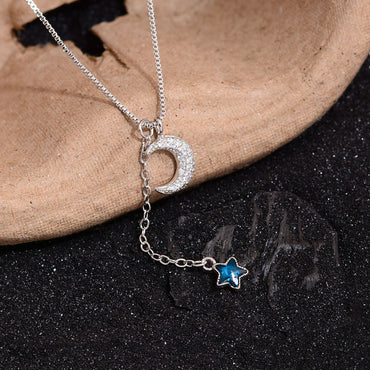 Simple Style Star Moon Copper Pendant Necklace