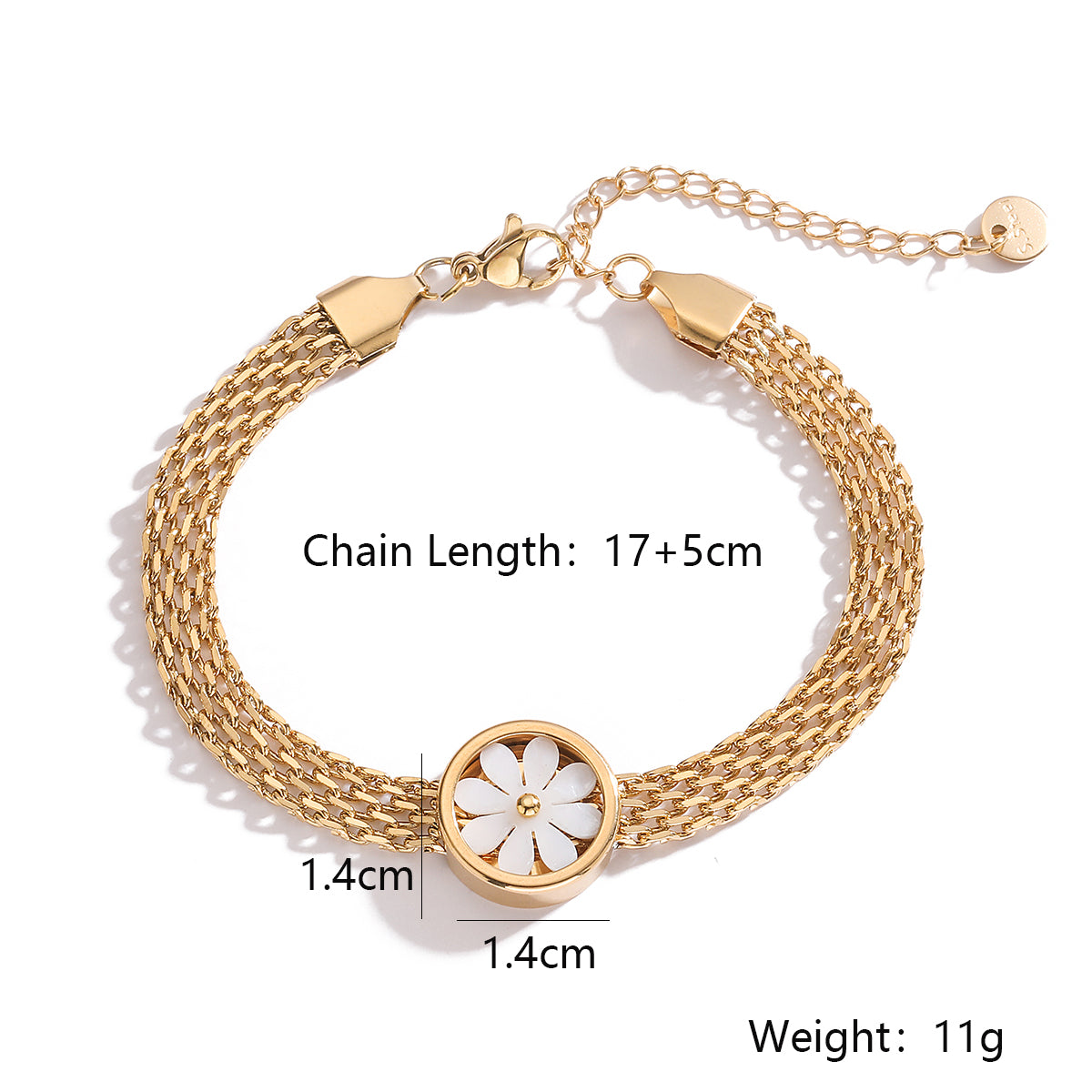 Simple Style Commute Heart Shape Titanium Steel Plating Inlay Zircon 18k Gold Plated Bracelets