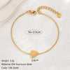 Simple Style Classic Style Cross Heart Shape Crown Stainless Steel Plating 14k Gold Plated Bracelets