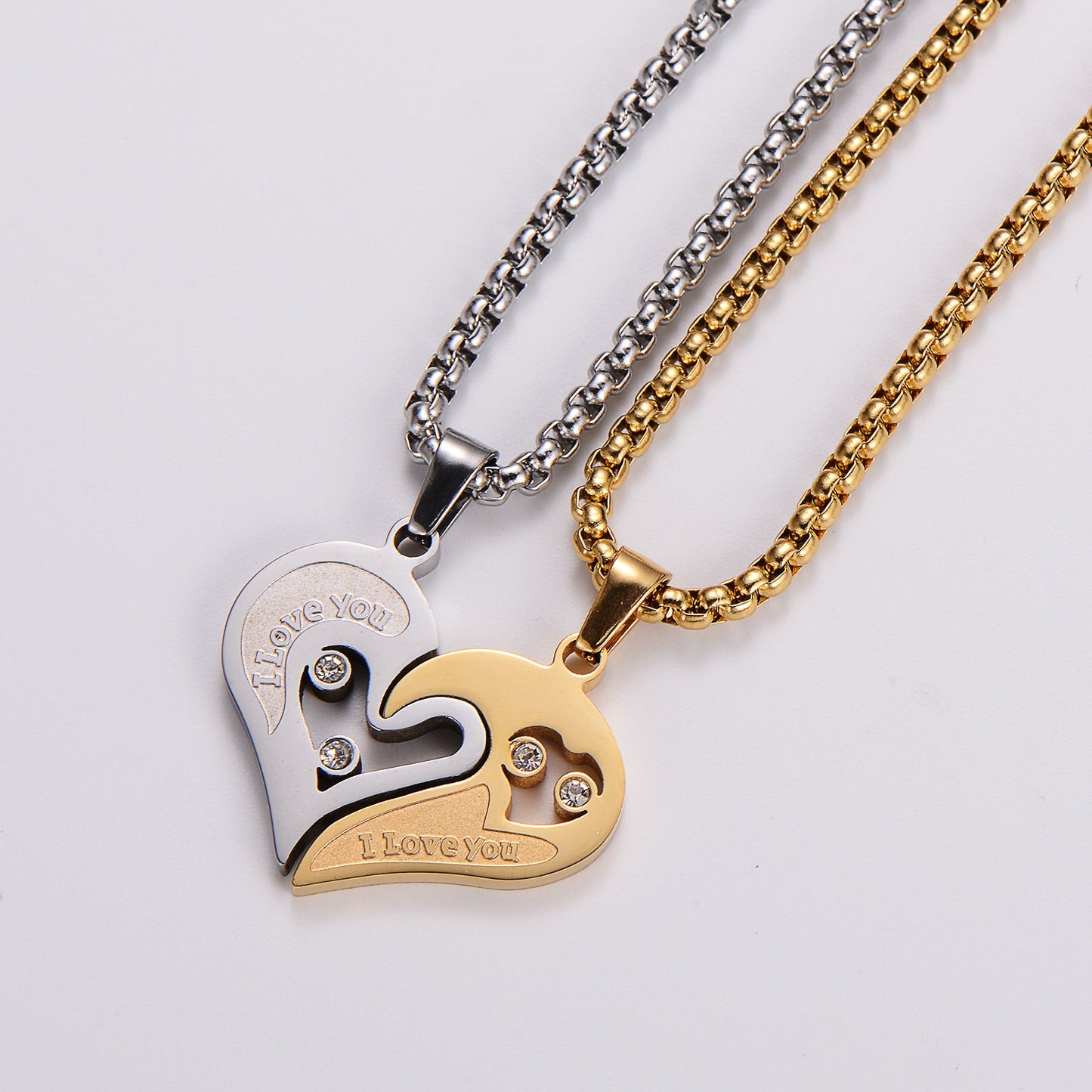 Simple Style Heart Shape Stainless Steel 18k Gold Plated Pendant Necklace