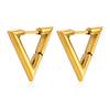 1 Pair Simple Style Triangle Plating Stainless Steel Earrings