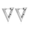 1 Pair Simple Style Triangle Plating Stainless Steel Earrings