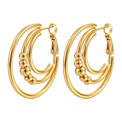 1 Pair Ig Style Geometric Plating Stainless Steel Earrings