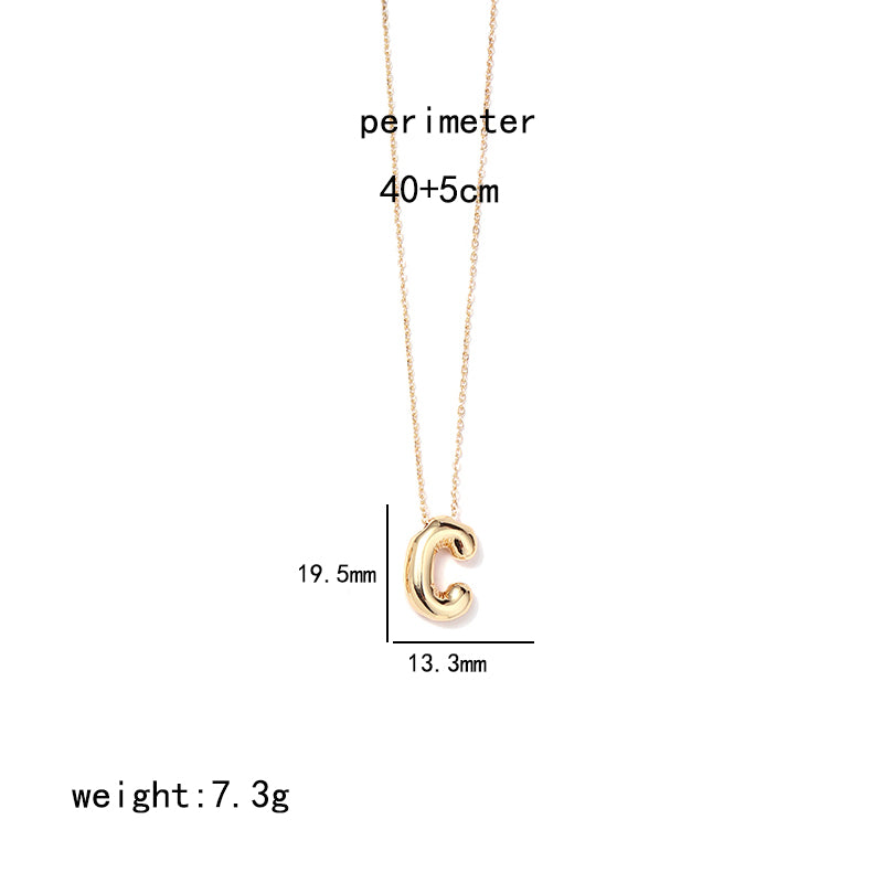 Ig Style Simple Style Letter Stainless Steel Copper Polishing Plating 18k Gold Plated Pendant Necklace