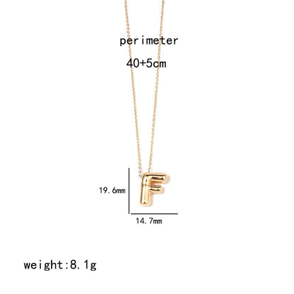 Ig Style Simple Style Letter Stainless Steel Copper Polishing Plating 18k Gold Plated Pendant Necklace