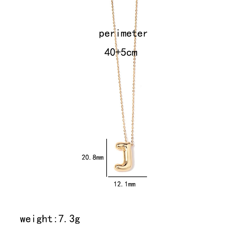 Ig Style Simple Style Letter Stainless Steel Copper Polishing Plating 18k Gold Plated Pendant Necklace