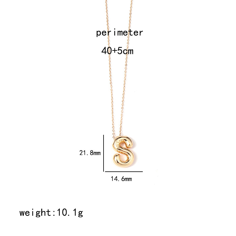 Ig Style Simple Style Letter Stainless Steel Copper Polishing Plating 18k Gold Plated Pendant Necklace