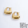 1 Pair Ig Style Simple Style Solid Color Plating Stainless Steel Gold Plated Earrings