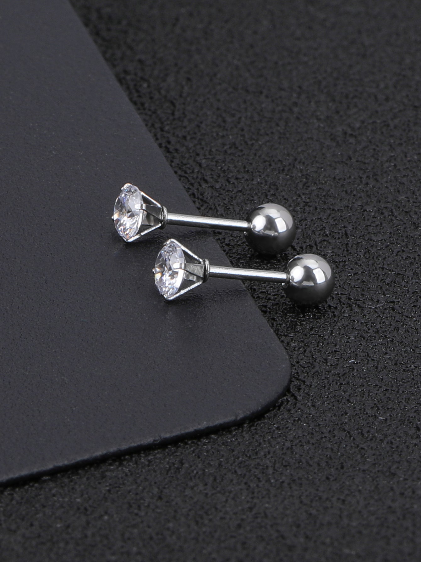 1 Pair Simple Style Geometric Titanium Steel Ear Studs