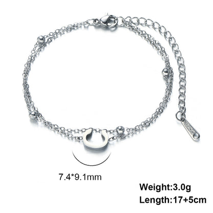 Simple Style Letter Stainless Steel Plating Bracelets