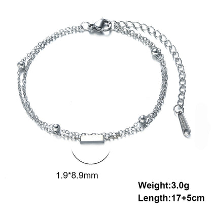 Simple Style Letter Stainless Steel Plating Bracelets