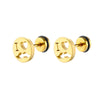 1 Piece Vintage Style Letter Heart Shape Plating Stainless Steel Ear Studs