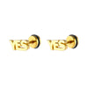 1 Piece Simple Style Geometric Letter Plating Stainless Steel Ear Studs