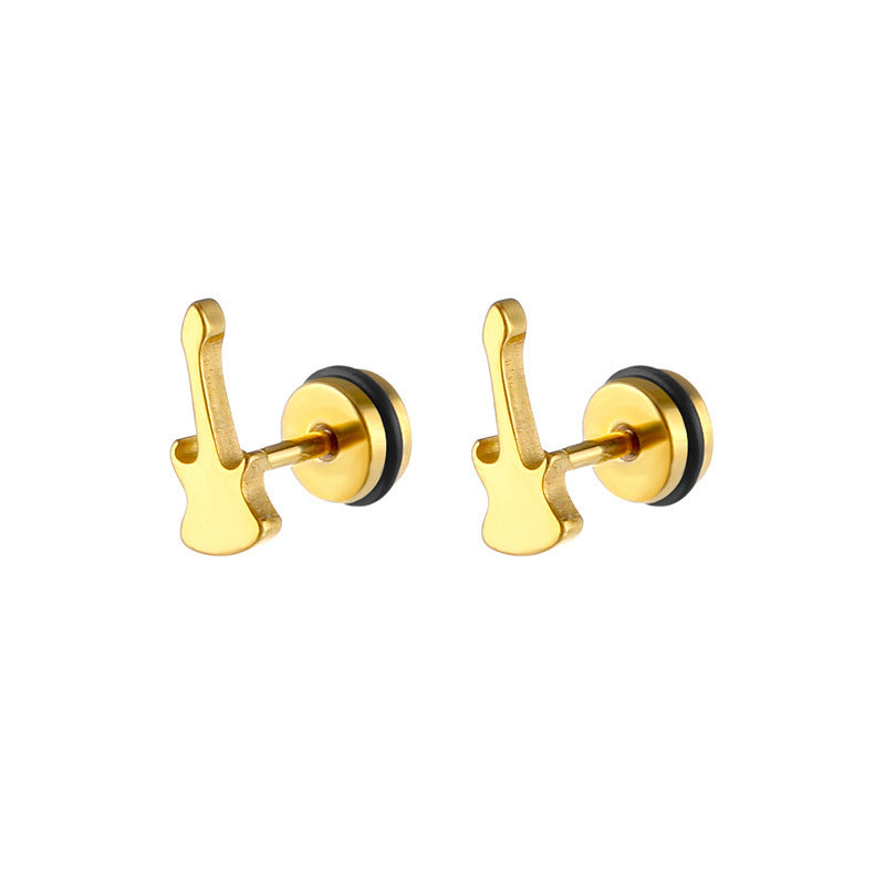 1 Piece Vintage Style Guitar Plating Stainless Steel Ear Studs