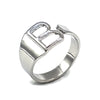 Vintage Style Geometric Letter Alloy Plating Unisex Open Rings