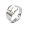 Vintage Style Geometric Letter Alloy Plating Unisex Open Rings