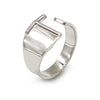 Vintage Style Geometric Letter Alloy Plating Unisex Open Rings