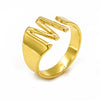 Vintage Style Geometric Letter Alloy Plating Unisex Open Rings