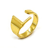 Vintage Style Geometric Letter Alloy Plating Unisex Open Rings