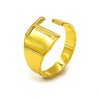 Vintage Style Geometric Letter Alloy Plating Unisex Open Rings