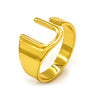 Vintage Style Geometric Letter Alloy Plating Unisex Open Rings