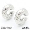 1 Pair Streetwear Solid Color Plating Stainless Steel Ear Cuffs