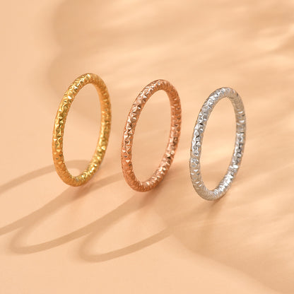 Simple Style Geometric Stainless Steel 14k Gold Plated Rose Gold Plated Rings