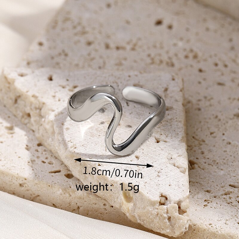 Ig Style Y2k Classic Style Star Moon Heart Shape Stainless Steel Open Rings