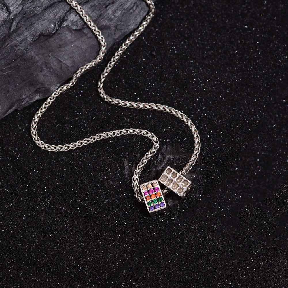 Simple Style Rectangle Copper Inlay Zircon Necklace
