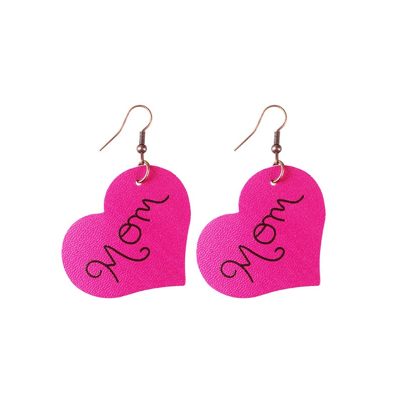 1 Pair Simple Style Letter Pu Leather Drop Earrings