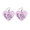 1 Pair Simple Style Letter Pu Leather Drop Earrings