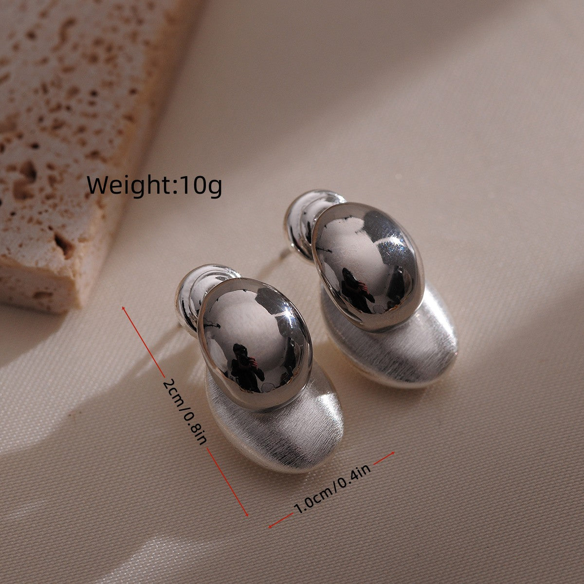 1 Pair Elegant Simple Style Solid Color Plating Copper 18k Gold Plated Ear Studs